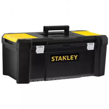 Stanley Essential 26 in Kunststoff-Werkzeugkasten STST82976-1, 33 l, Schwarz/Gelb