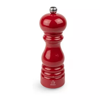 Pfeffermühle PEUGEOT Paris 18 cm uSelect, rot lackiertes Holz, einstellbarer Mahlgrad