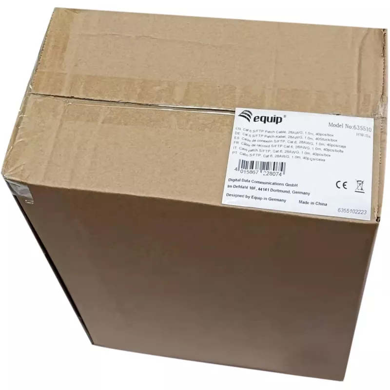 Equip 635510 Cat.6 S/FTP LSZH Patchkabel-Set, RJ-45, 1 m, Weiß, 40 Stück