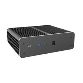 Akasa Euler CMX Mini-ITX lüfterloses PC-Gehäuse A-ITX61-S1B – schwarz, Mini-Chassis für passiv gekühlte Systeme