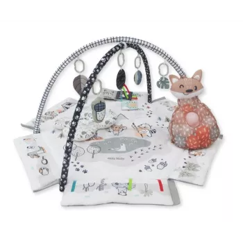 Baby-Spielmatte milly mally Baby Mat 5in1 Minky – multifunktionale 5-in-1-Babymatte für Bauchlage, Spielen, Ruhen, Krabbeln, Reisen