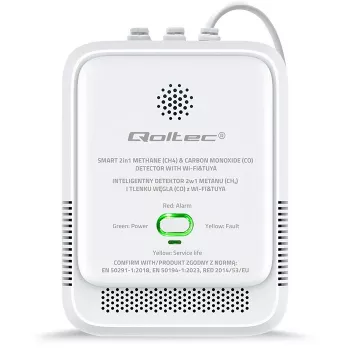 Gas- und Kohlenmonoxid-Lecksucher QOLTEC 52654 – Sensor für Erdgas und CO