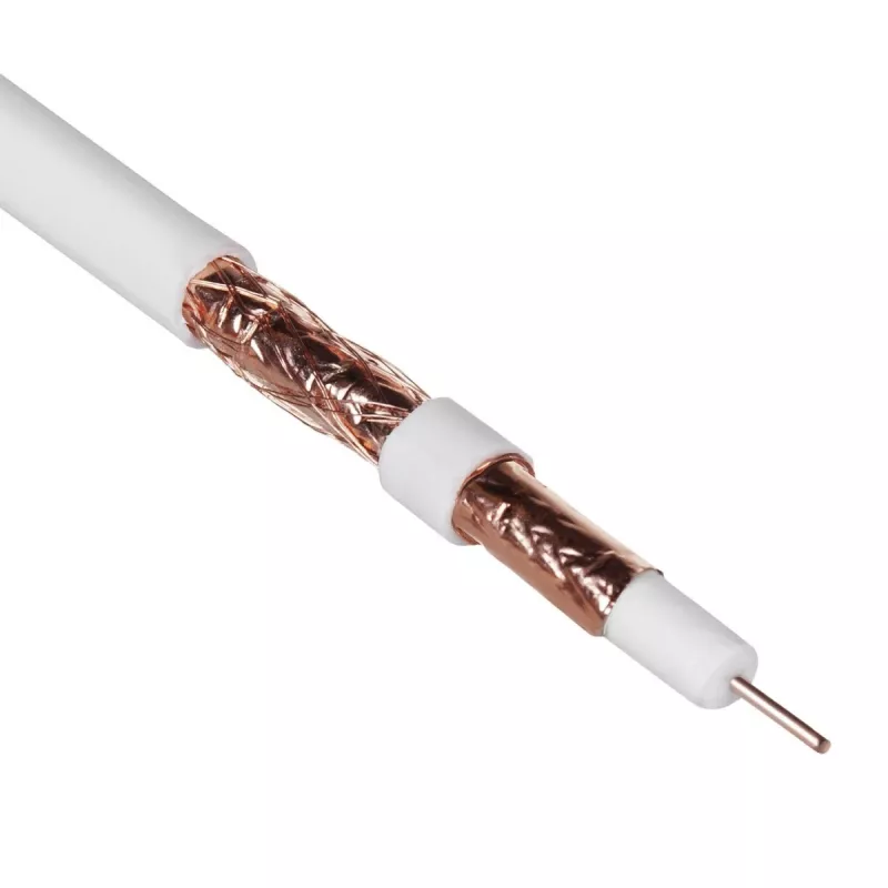 Koaxialkabel MACLEAN MCTV-470 RG-6/U 25 m, weiß
