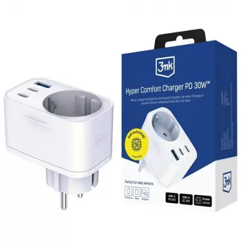 3MK Charger Comfort Charger GaN 30W Weiß – USB-Netzteil, 30W GaN-Ausgang