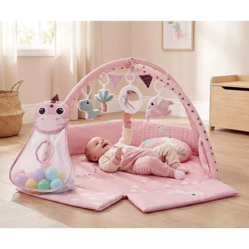 Lernspielmatte Dino Pink TinyMini rosa