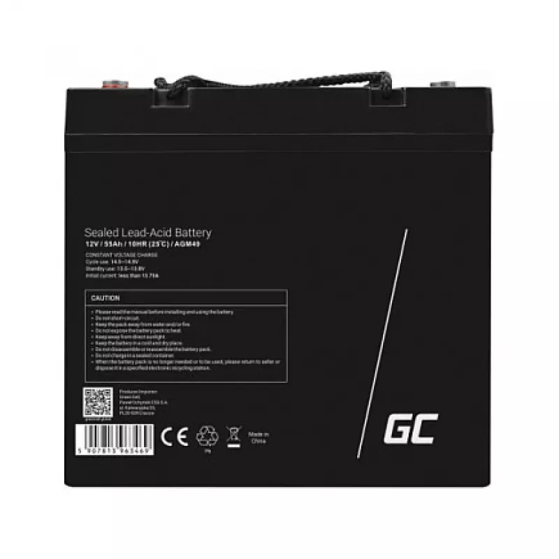 AGM Batterie Green Cell AGM49 55 Ah 12 V Marine Leisure