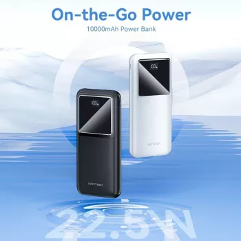 Powerbank USB 10000MAH 22.5W/SCHWARZ FHKB0 Vention