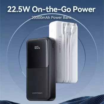 Power Bank USB 20000MAH 22.5W/WEISS FHPW0 Vention