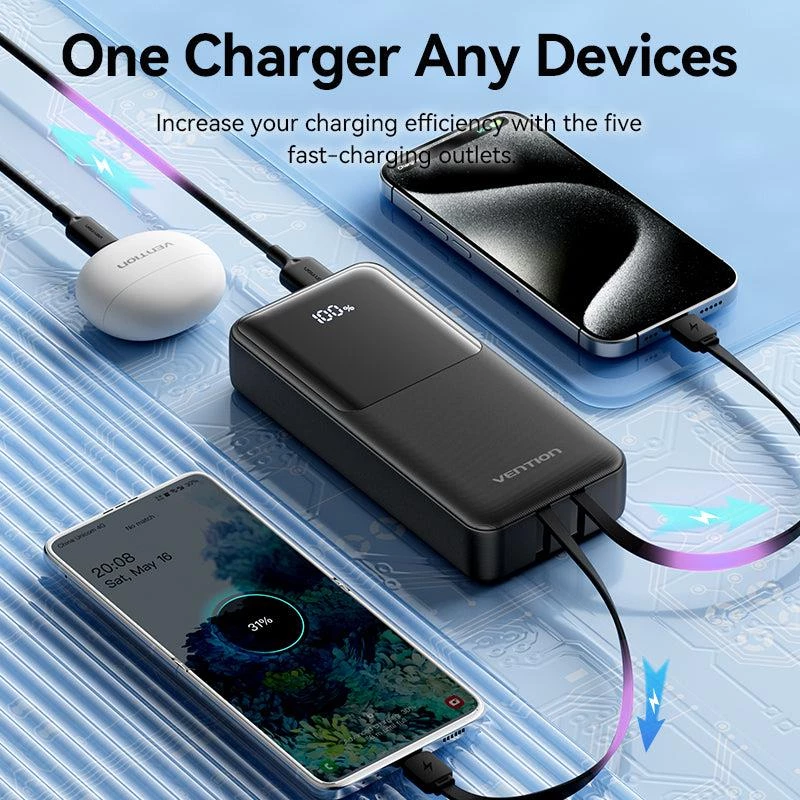 Power Bank USB 20000MAH 22.5W/WEISS FHPW0 Vention