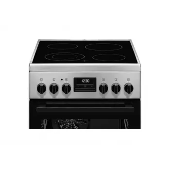 Freistehender Herd Electrolux LKR540266X — 4-Zonen-Glaskeramik-Kochfeld, Elektrobackofen 57 l, Edelstahl, Energieeffizienzklasse A, 50 cm