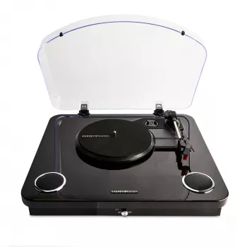 Riemengetriebener Audio-Plattenspieler Energy Sistem BlackSpin Schwarz Transparent 33 45 78 U/min