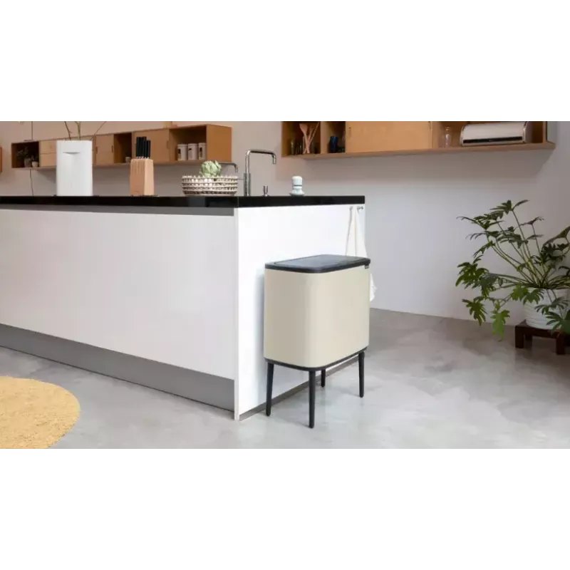 Brabantia Bo Touch Bin 33 L 3 Körbe Beige Breite 540 mm Tiefe 312 mm Höhe 680 mm