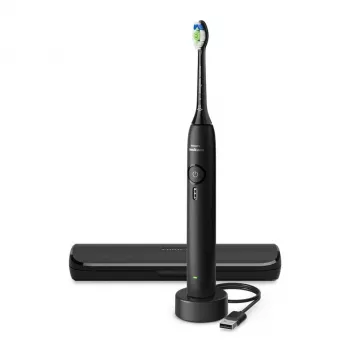 Wiederaufladbare Schallzahnbürste Philips 3100 series HX4033/32 — Lithium-Ionen-Akku, 1 Handstück, 1 Bürstenkopf, Daily Care-Modus, schwarz
