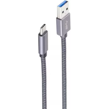 USB-Kabel ShiverPeaks Basic-S USB 3.2 Gen 2 2m USB A USB C Grau