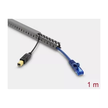 Kabelkanal / Verdrahtungskanal DELOCK 22025 16 x 16 mm, Länge 1 m, grau