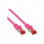 InLine Patchkabel S/FTP PiMF Cat.6 250MHz PVC Kupfer rosa 0,5m