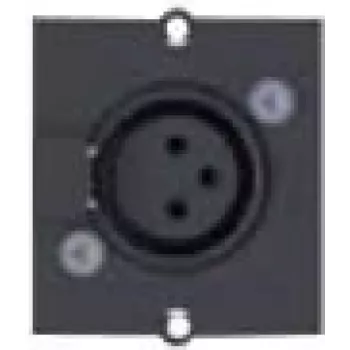 Bachmann - Modulares Faceplate-Snap-In - 3 PIN XLR - Schwarz