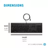 HP 125 Kabelgebundene Tastatur Full-Size USB Membran Schwarz