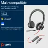 HP Poly Blackwire 8225 USB-C-Headset, kabelgebunden, Büro/Callcenter, 185 g, Headset, Schwarz
