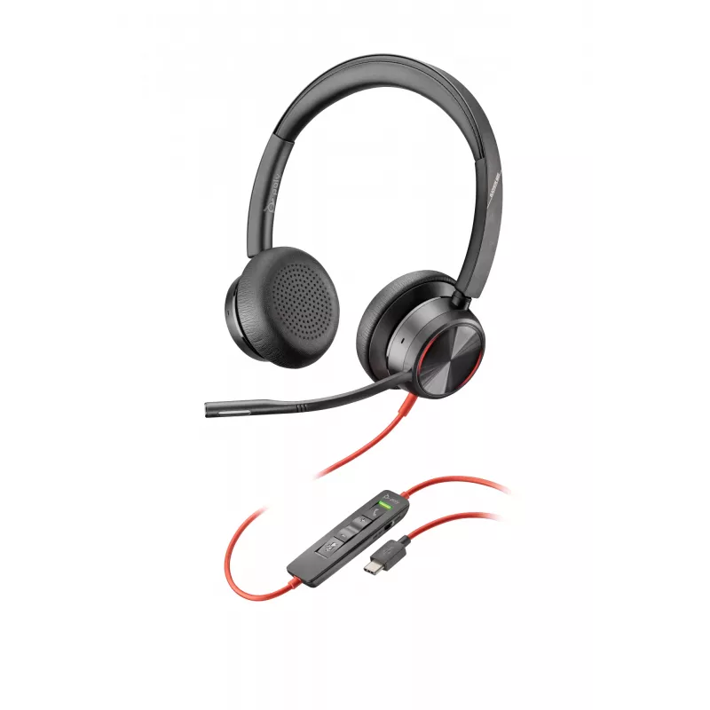 HP Poly Blackwire 8225 USB-C-Headset, kabelgebunden, Büro/Callcenter, 185 g, Headset, Schwarz