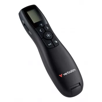 Verbatim Keynote Wireless Presenter mit LCD-Anzeige, RF, USB, 30 m, Schwarz