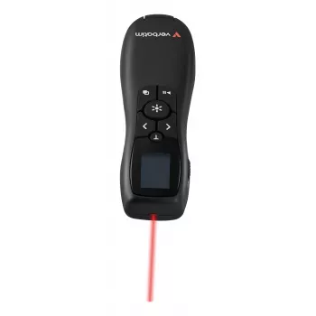 Verbatim Keynote Wireless Presenter mit LCD-Anzeige, RF, USB, 30 m, Schwarz