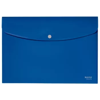 Leitz Recycle Dokumentenmappe, Umschlagmappe, A4, Polypropylen (PP), Blau, Querformat, 60 Blatt