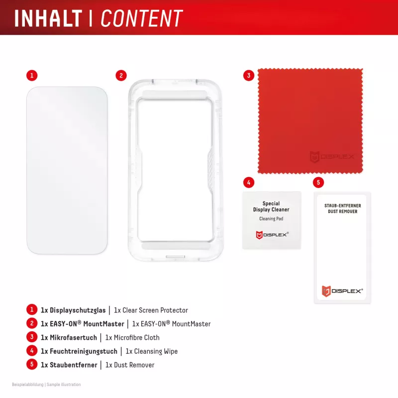 Displex Displayschutzfolie (10H) für Apple iPhone 17 Pro, kratzfest