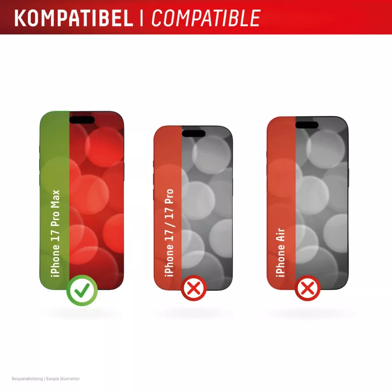 Tempered Glass Screen Protector e.v.i. Displex (10H) für Apple iPhone 17 Pro Max — kratz-, stoß- und schmutzabweisend, 1 Stück