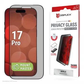 Displex Privacy Screen Protector (10H) für Apple iPhone 17 Pro, Blickschutzfilter
