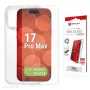 Displayschutzfolie und Hülle für Apple iPhone 17 Pro Max von e.v.i. — Gehärtetes Glas, Transparent, Kratz- & Schlagfest