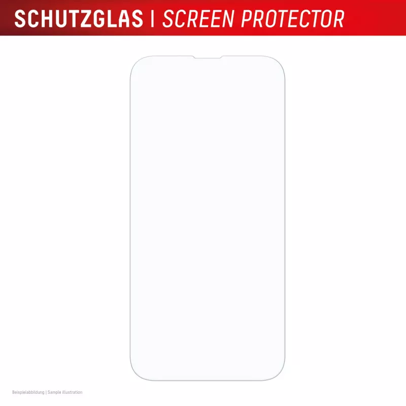 Displayschutzfolie und Hülle e.v.i. Displex für Apple iPhone 16e/17e, gehärtetes Glas, transparent, kratzfest