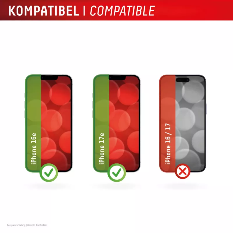 Displex (10H) Panzerglas-Schutzfolie e.v.i. für Apple iPhone 16e/17e — kratz-, schmutz- und stoßfest, transparent