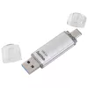Hama C-Laeta USB-Speicherstick 64 GB USB Typ-A / USB Typ-C 3.2 Gen 1 (3.1 Gen 1) Silber