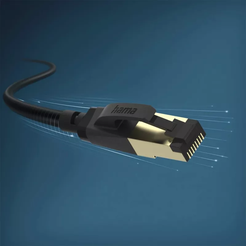 Hama 00202002 Netzwerkkabel Schwarz 3 m Cat8 S/FTP (S-STP)