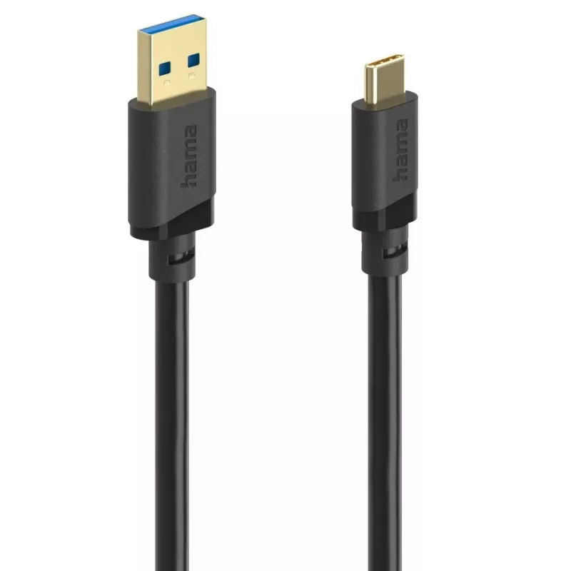 Hama 00202006 USB-Kabel USB 3.2 Gen 1 (3.1 Gen 1) 1,5 m USB A USB C 5 Gbit/s Schwarz
