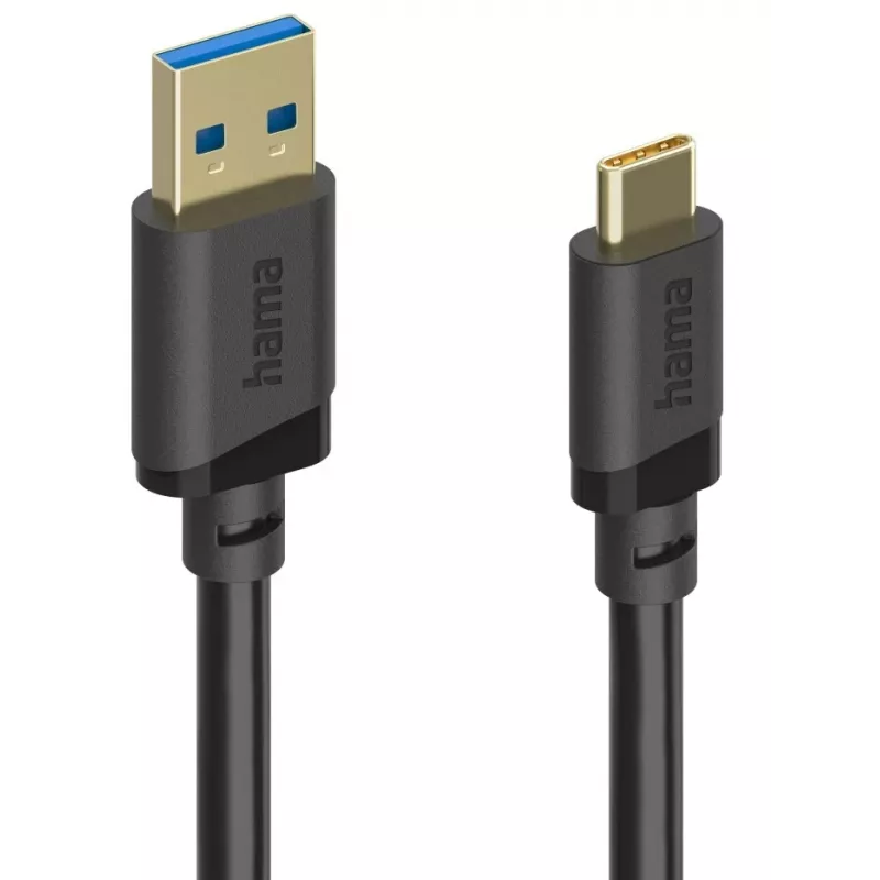 Hama 00202006 USB-Kabel USB 3.2 Gen 1 (3.1 Gen 1) 1,5 m USB A USB C 5 Gbit/s Schwarz