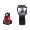 Hama 00185838 LED Fahrradbeleuchtungsset, Vorder- und Rücklicht, Batterien, StVZO
