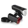 Hama 00185838 LED Fahrradbeleuchtungsset, Vorder- und Rücklicht, Batterien, StVZO