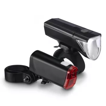 Hama 00185838 LED Fahrradbeleuchtungsset, Vorder- und Rücklicht, Batterien, StVZO