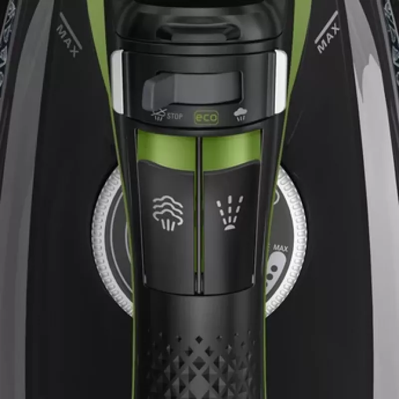 Rowenta DW6330 Eco Intelligence Dry & Steam iron Microsteam 400 HD soleplate 2500 W Schwarz, Grün
