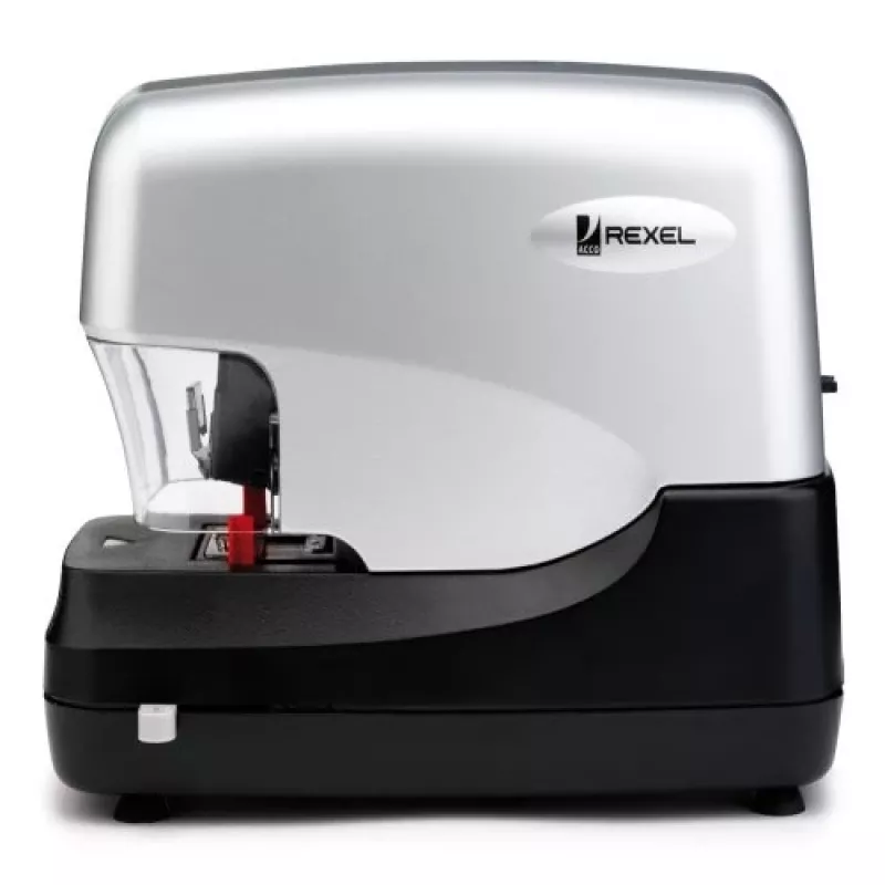 Rexel Stella70 Elektrischer Kartuschenhefter EU, 70 Blatt, rückseitig, 5000 Heftklammern, Schwarz, Silber, 259 mm, 372 mm