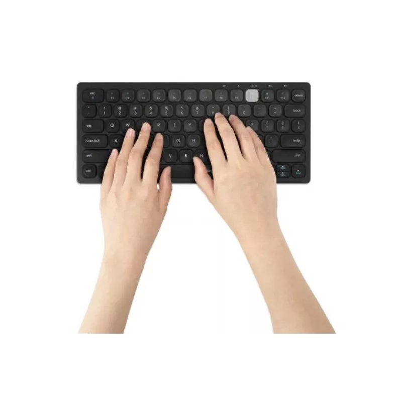 Kensington Dual Wireless Compact Tastatur - BE, Mini, Wireless, RF Wireless + Bluetooth, AZERTY, Schwarz