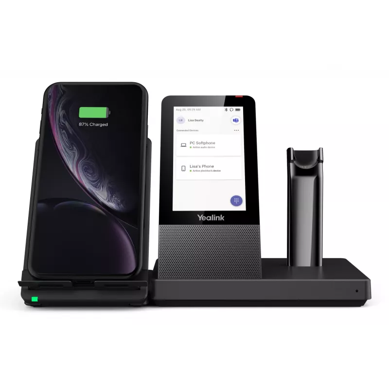 Kabelloses DECT-Headset Yealink WH67 von Yealink – DECT-Funkheadset für Anrufe und UC
