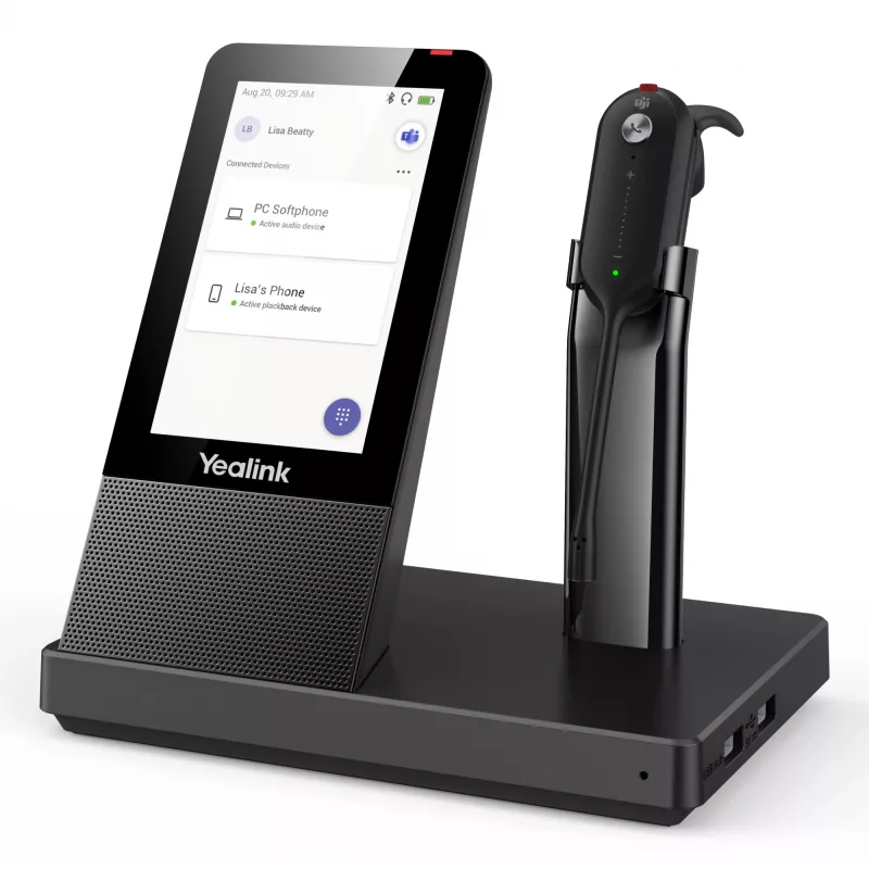 Kabelloses DECT-Headset Yealink WH67 von Yealink – DECT-Funkheadset für Anrufe und UC
