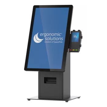 Kiosk-Set Ergonomic Solutions SpacePole Mini Kiosk Countertop Schwarz Metall