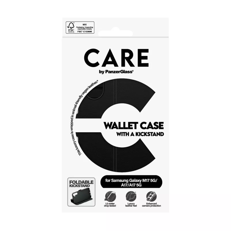 PanzerGlass CARE™ by ® Wallet Case mit Kickstand Samsung Galaxy M17 5G | A17 | A17 5G