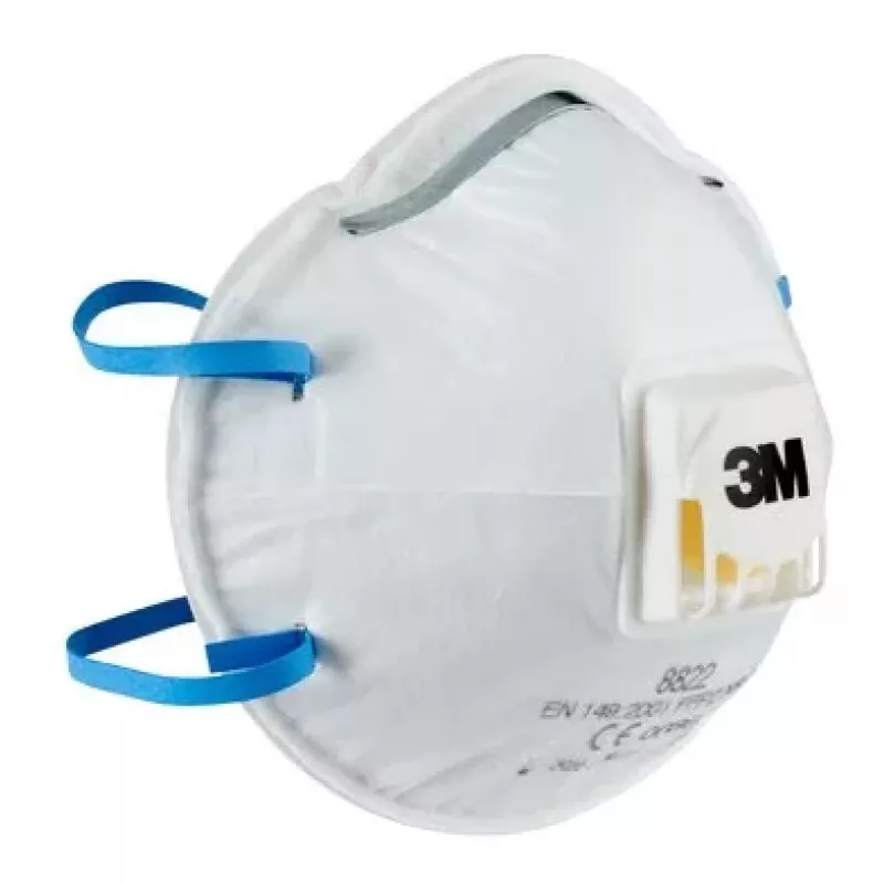 3M Cool Flow 8822 FFP2 NR D Einweg-Atemschutzmasken, 5 Stück (8822PRO5)