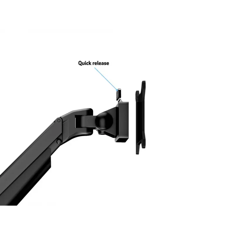 Multibrackets M VESA Gas Lift Arm Schreibtisch- oder Wandhalterung Basic Schwarz Klemme/Durchschraubmontage 10 kg