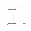 Multibrackets M Motorisierter Bodenständer 60kg Schwarz Max. Gewicht 60kg Min. Bildschirm 94cm Max. Bildschirm 2,29m